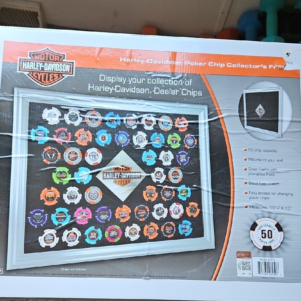 Harley-Davidson Poker Chip Collector's Frame
